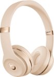 Angle Zoom. Beats by Dr. Dre - Geek Squad Certified Refurbished Beats Solo3 Wireless Headphones - Satin Gold.