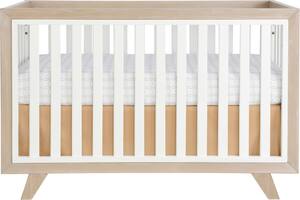 Karla Dubois - Wooster Convertible Crib - Almond/White - Front_Zoom