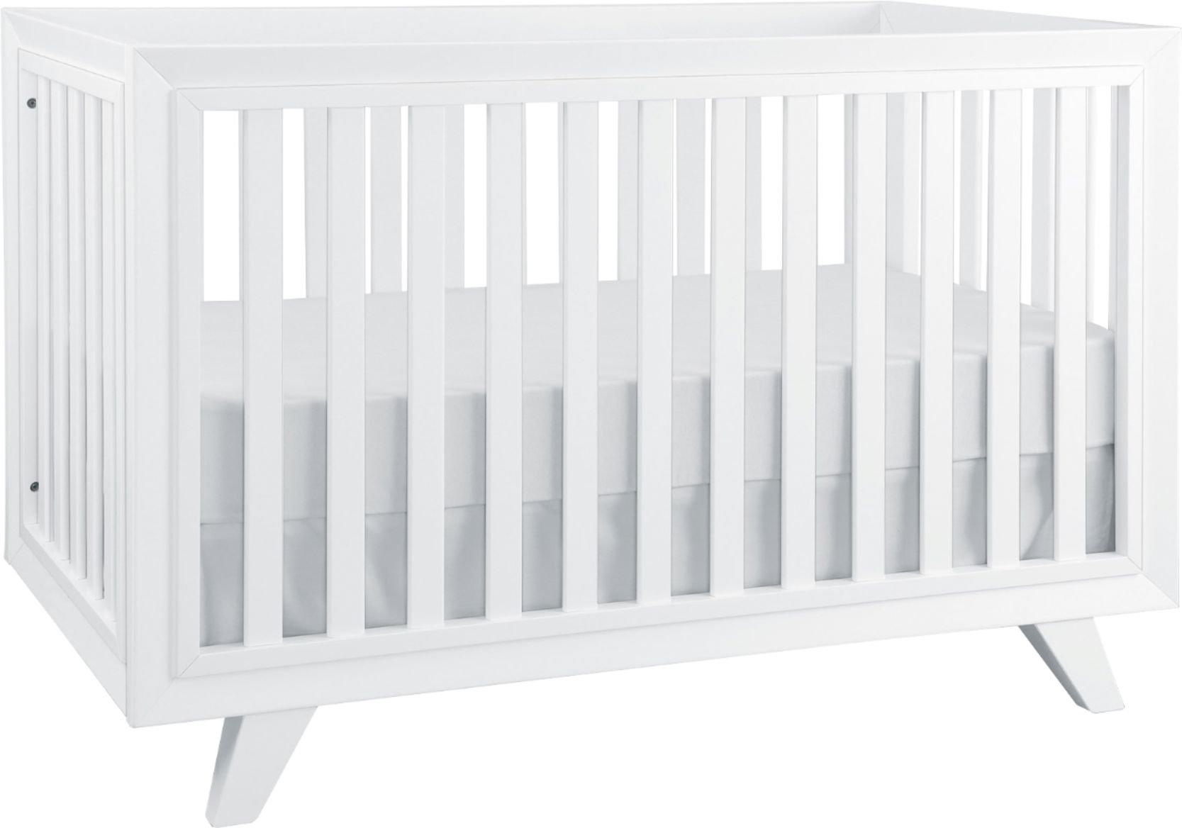 Angle View: Karla Dubois - Wooster Convertible Crib - Pure White