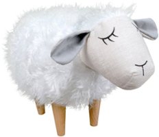 Karla Dubois - Sheepy the Sheep Kids Stool - Off-White - Angle_Zoom