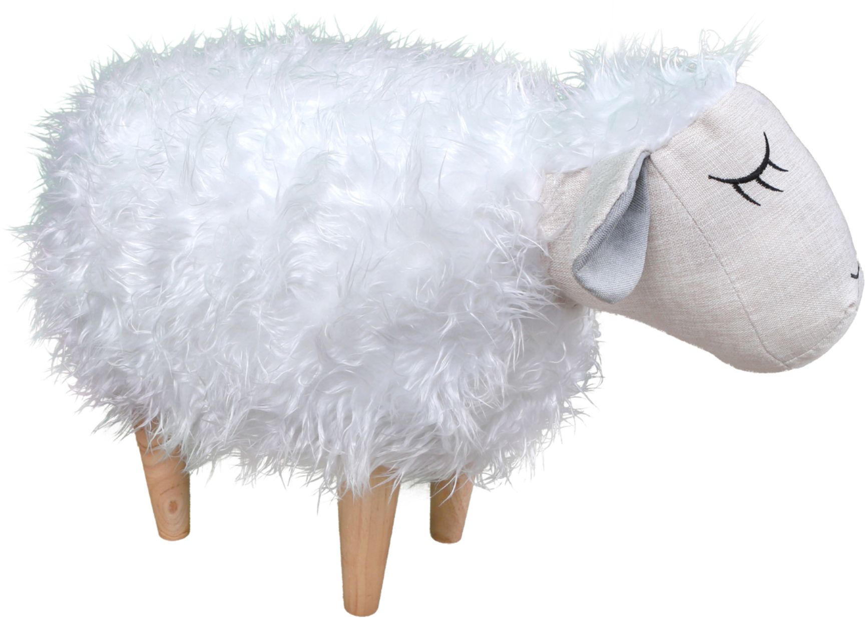 Zoom in on Alt View Zoom 12. Karla Dubois - Sheepy the Sheep Kids Stool - Off-White.