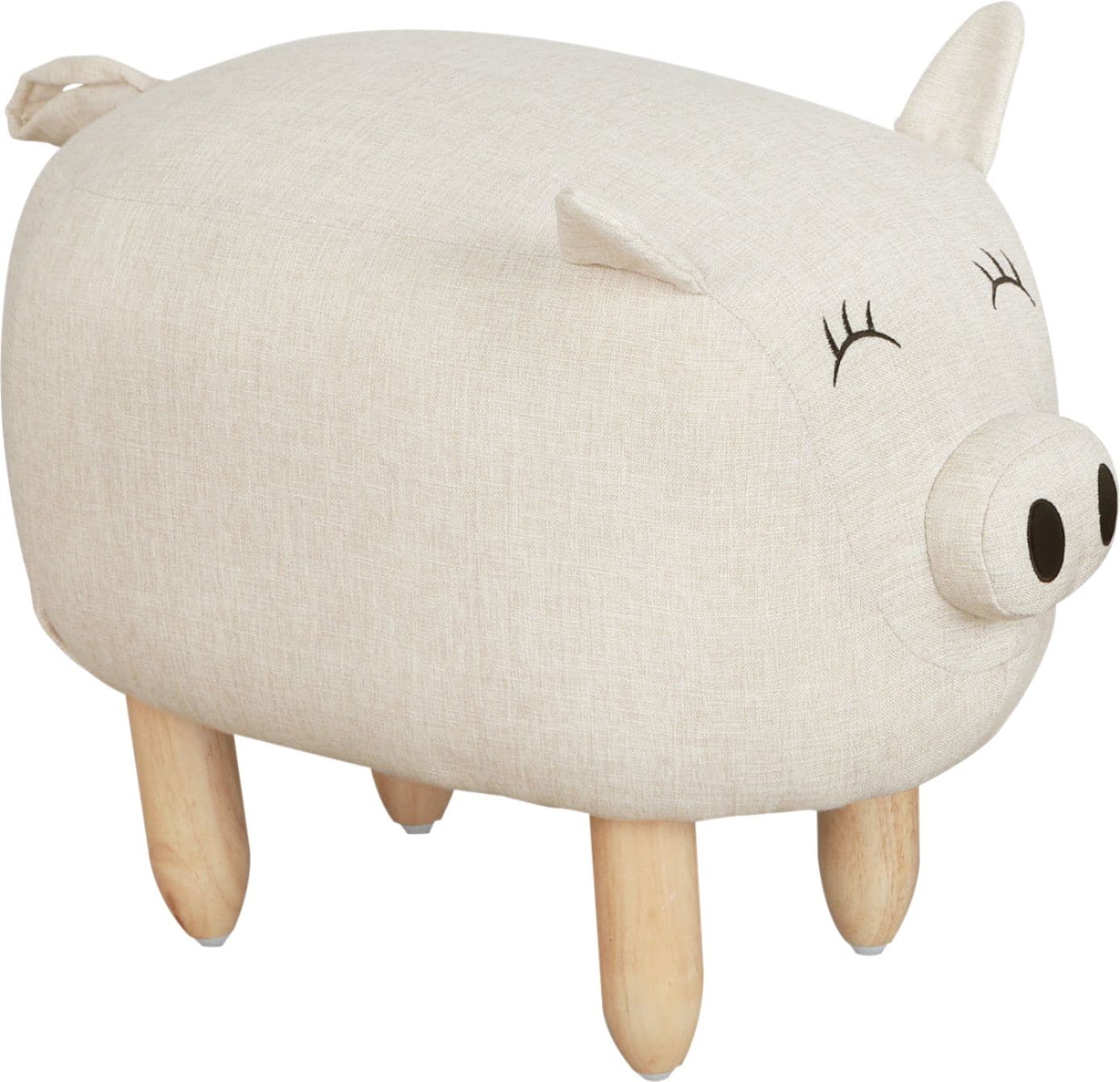 Angle View: Karla Dubois - Piggy the Pig Kids Stool - Beige