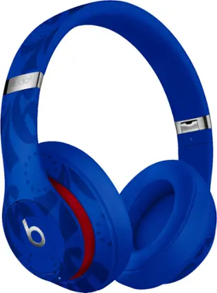 Angle. Beats - Geek Squad Certified Refurbished Beats Studio³ Wireless Noise Cancelling Headphones - NBA Collection - 76ers Blue.
