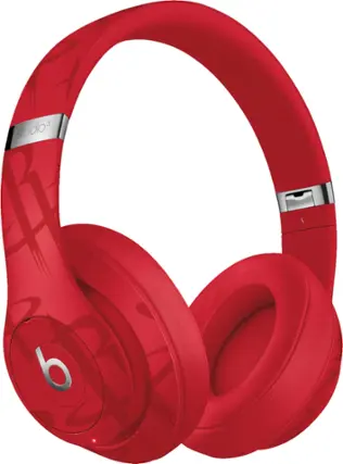 Angle. Beats - Geek Squad Certified Refurbished Beats Studio³ Wireless Noise Cancelling Headphones - NBA Collection - Rockets Red.