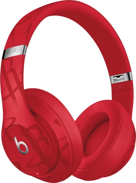Angle Zoom. Geek Squad Certified Refurbished Beats Studio³ Wireless Noise Cancelling Headphones - NBA Collection - Rockets Red.