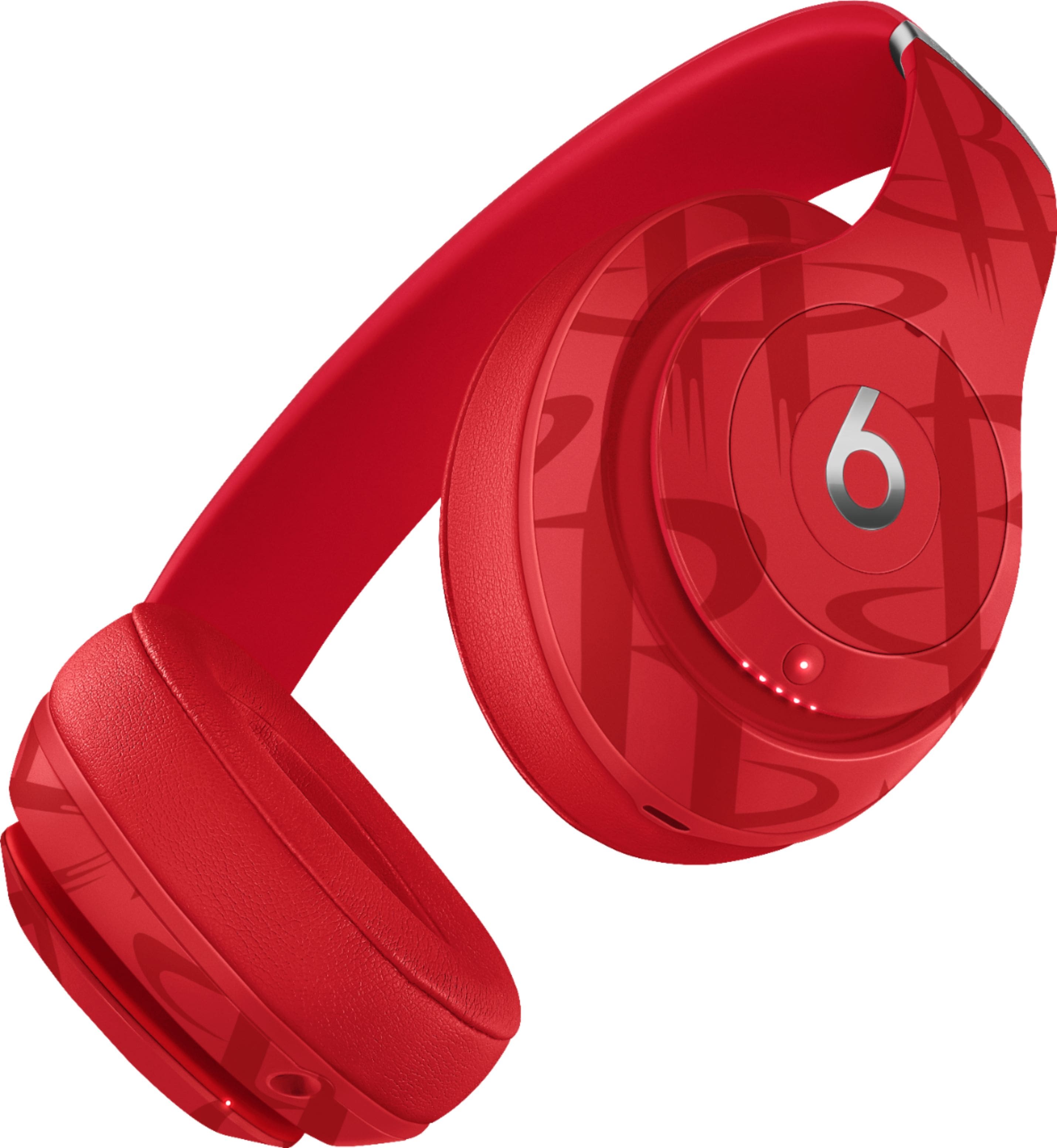 Alt View 11. Beats - Geek Squad Certified Refurbished Beats Studio³ Wireless Noise Cancelling Headphones - NBA Collection - Rockets Red.