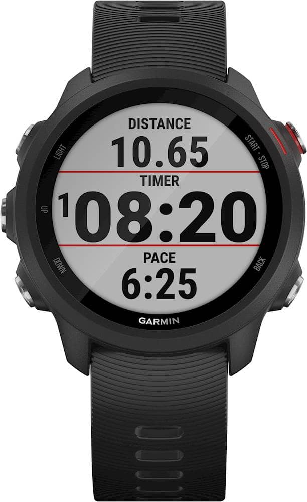 Garmin - Forerunner 245 Music GPS Smartwatch 30mm Fiber-Reinforced Polymer - Black