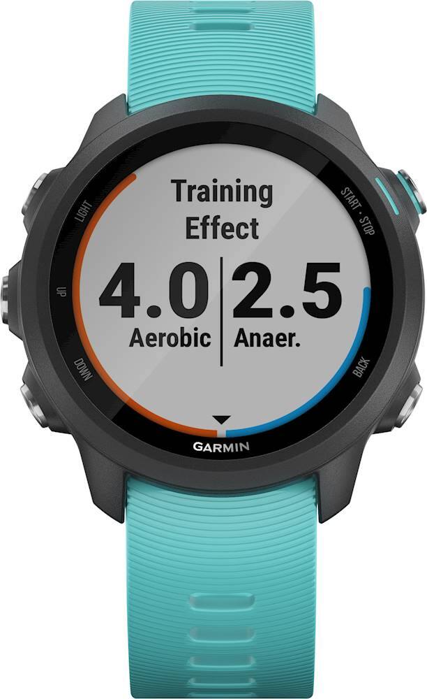 Garmin Forerunner 245 Music GPS Smartwatch 42mm Fiber-Reinforced Polymer  Aqua 010-02120-22 - Best Buy