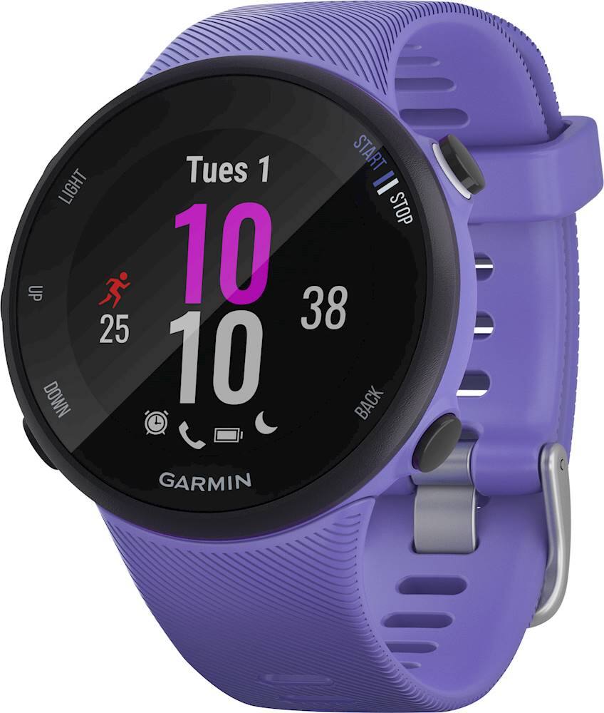 Left. Garmin - Forerunner 45S GPS Smartwatch 39mm Fiber-Reinforced Polymer - Iris.