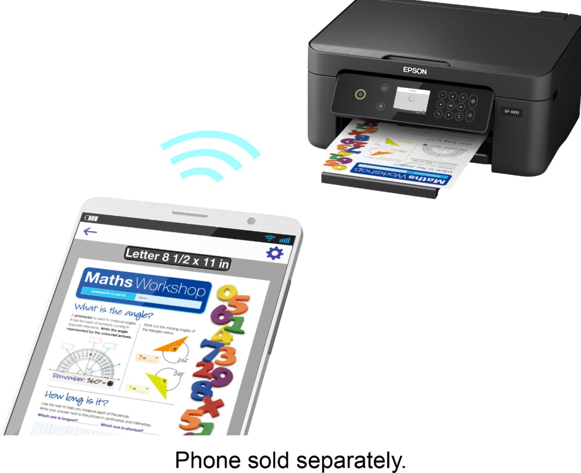 Alt View 14. Epson - Expression Home XP-4100 Wireless All-In-One Inkjet Printer - Black.