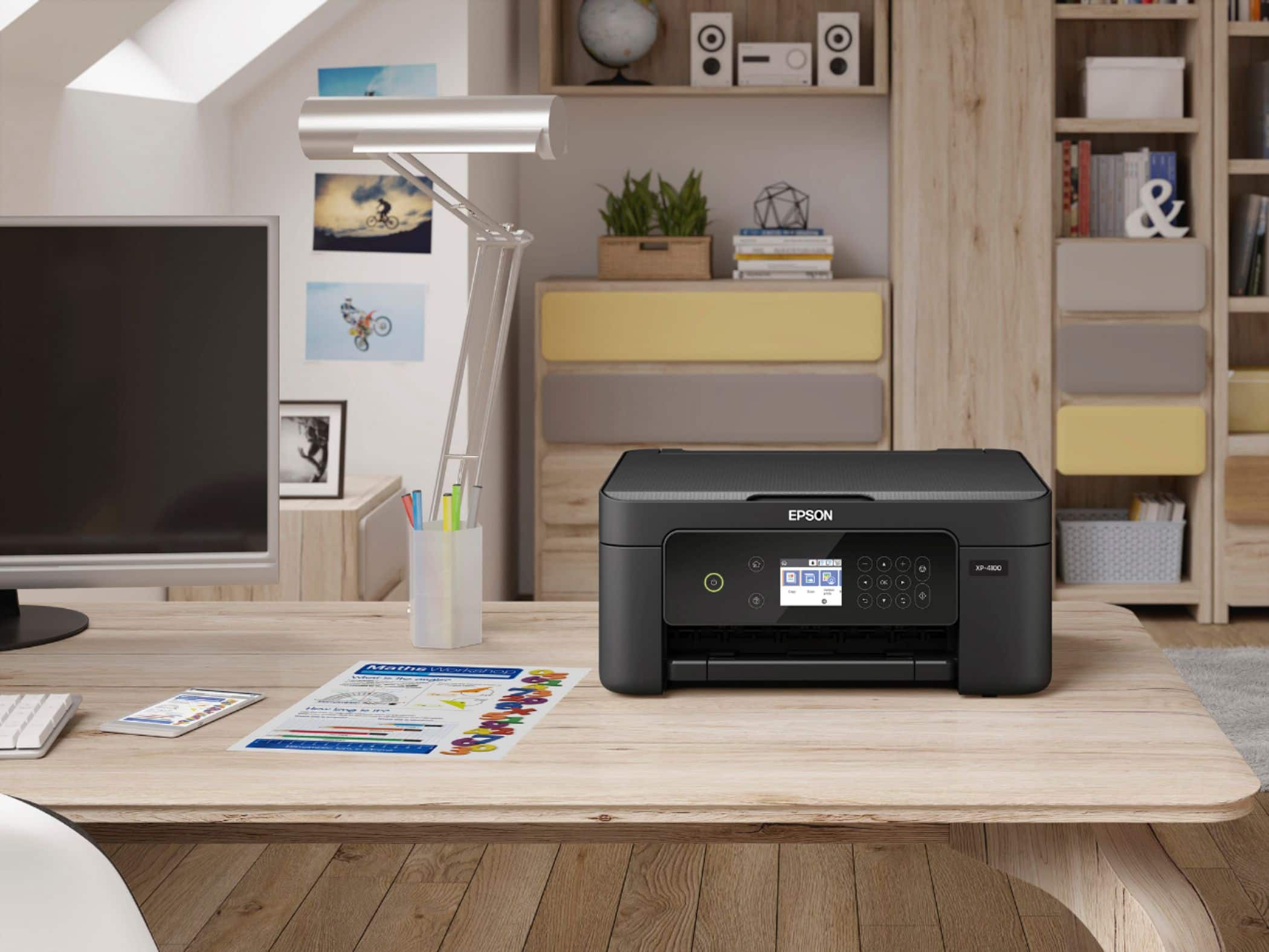 Alt View 15. Epson - Expression Home XP-4100 Wireless All-In-One Inkjet Printer - Black.