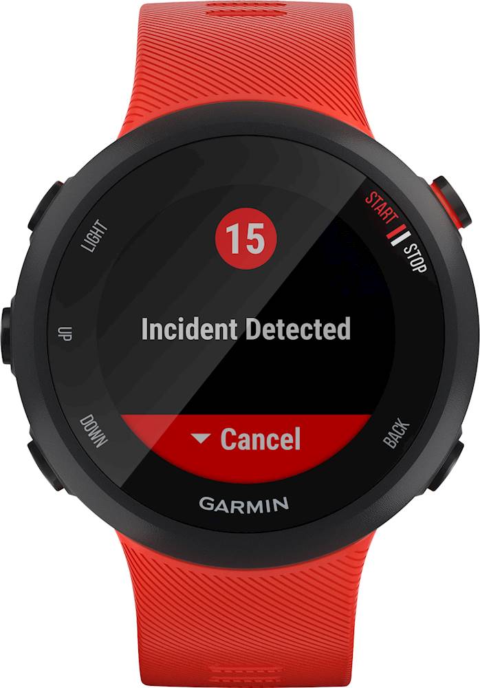 Garmin Forerunner 45 GPS Smartwatch 42mm Fiber-Reinforced Lava Red Best Buy