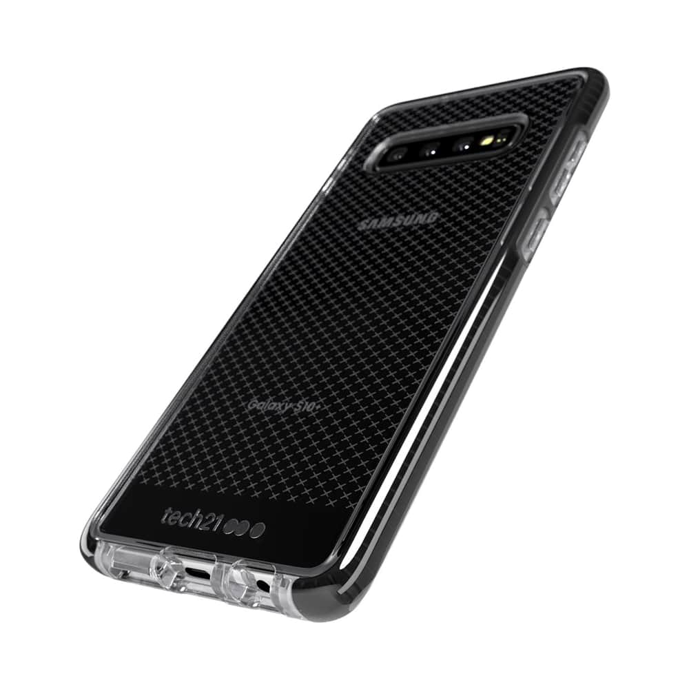 Best Buy: Tech21 Evo Check Case for Samsung Galaxy S10+ Smokey/Black ...