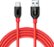 Front Zoom. Anker - 6' USB Type C-to-USB Type A Charge-and-Sync Cable - Red.