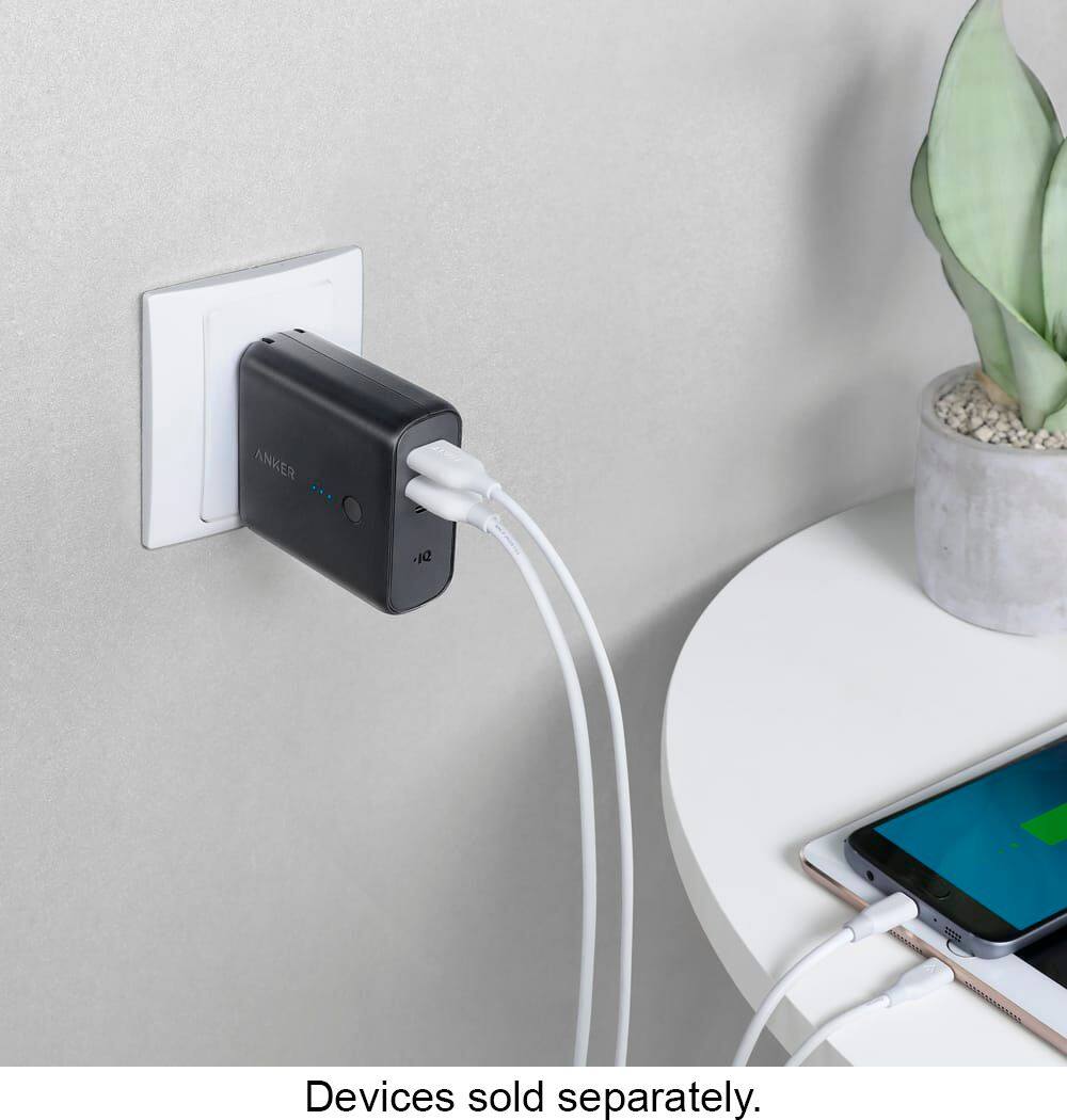 Alt View 12. Anker - PowerCore Fusion 5,000 mAh Portable Charger for Most USB-Enabled Devices - Black.