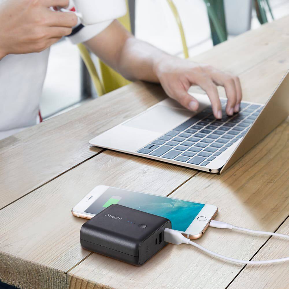 Alt View 13. Anker - PowerCore Fusion 5,000 mAh Portable Charger for Most USB-Enabled Devices - Black.