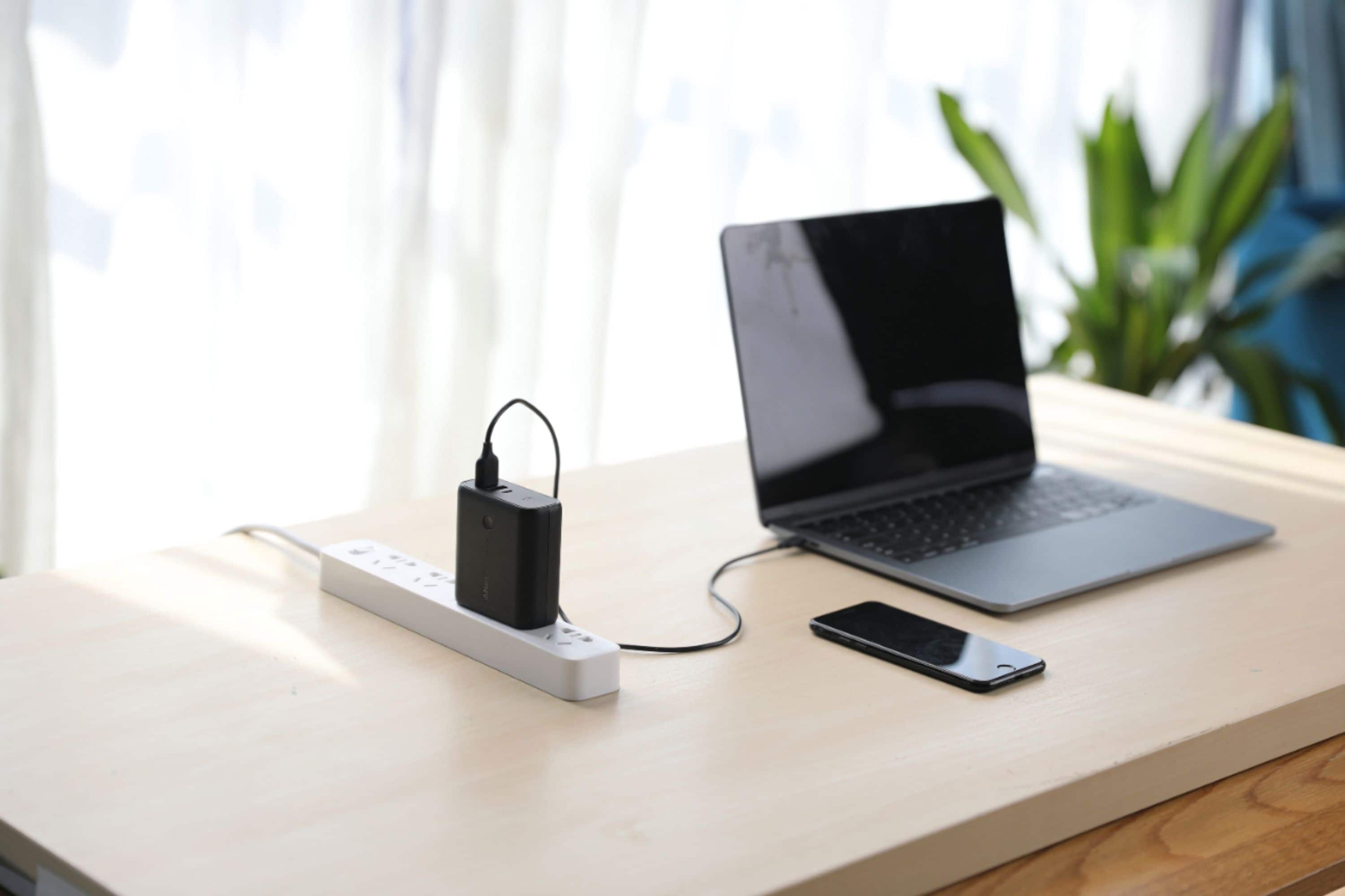 Alt View 15. Anker - PowerCore Fusion 5,000 mAh Portable Charger for Most USB-Enabled Devices - Black.