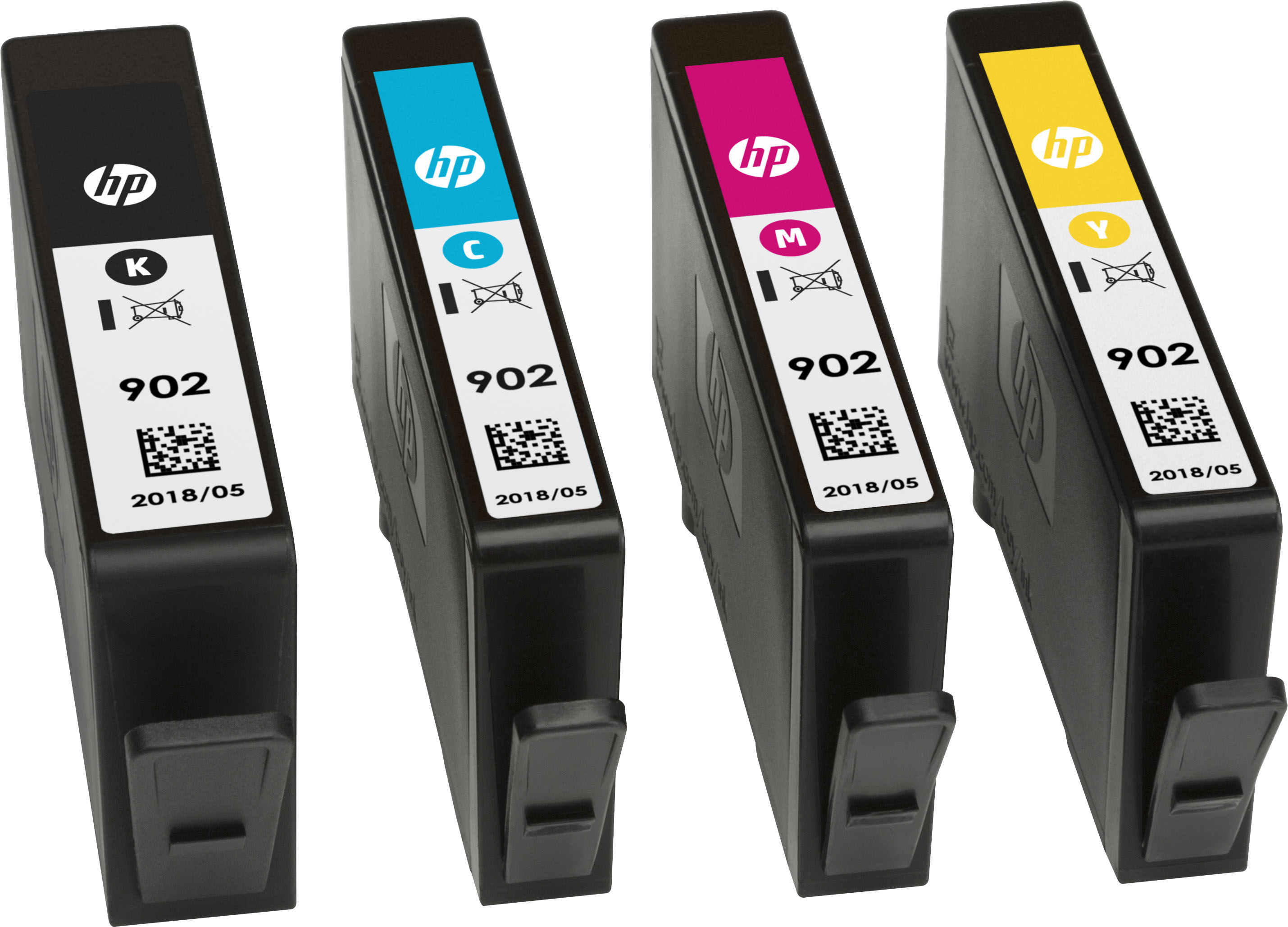 Best Buy: HP 902 4-Pack Standard Capacity Ink Cartridges Black/Cyan ...