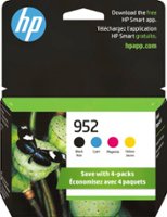 HP - 952 4-Pack Standard Capacity Ink Cartridges - Black/Cyan/Magenta/Yellow - Front_Zoom