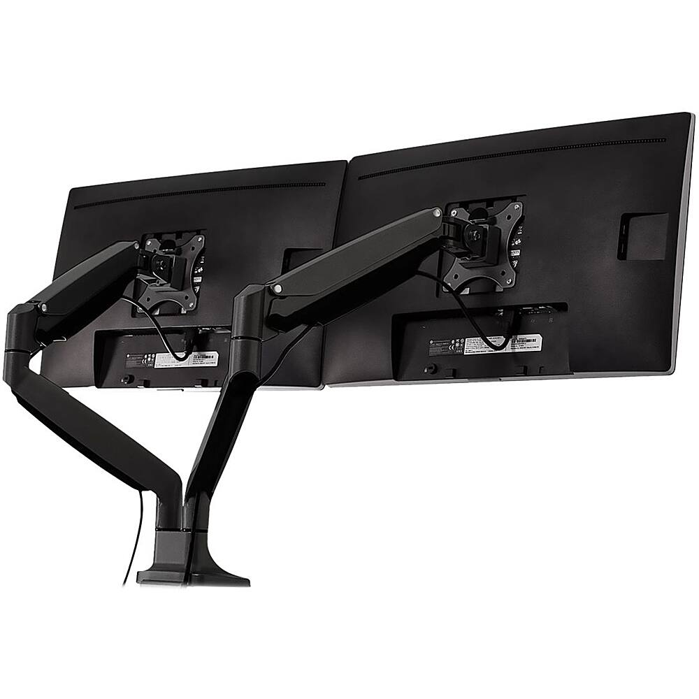 Alt View 13. Mount-It! - Dual Monitor Desk Mount With Gas Spring Arms Up to 32" - Black.
