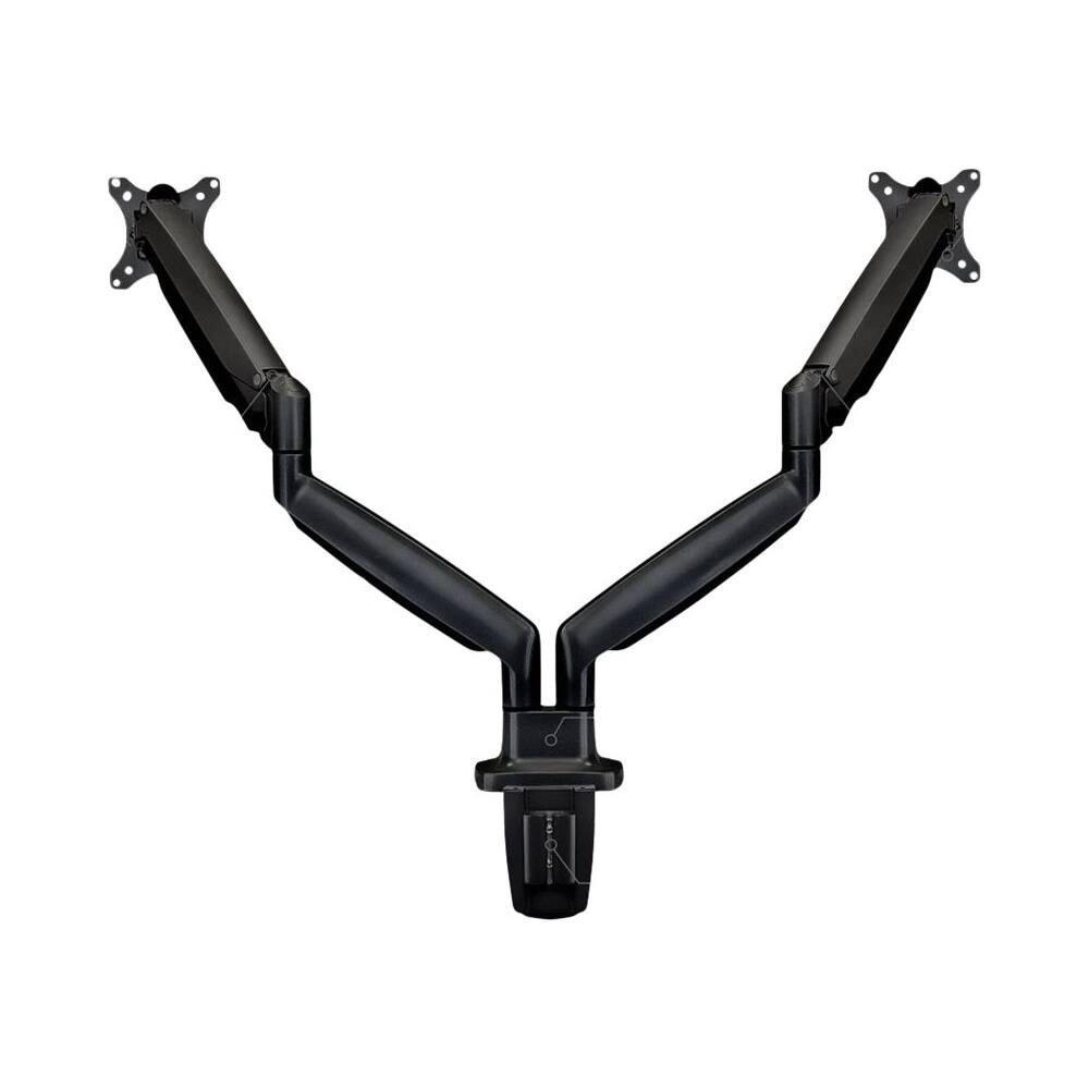 Alt View 14. Mount-It! - Dual Monitor Desk Mount With Gas Spring Arms Up to 32" - Black.
