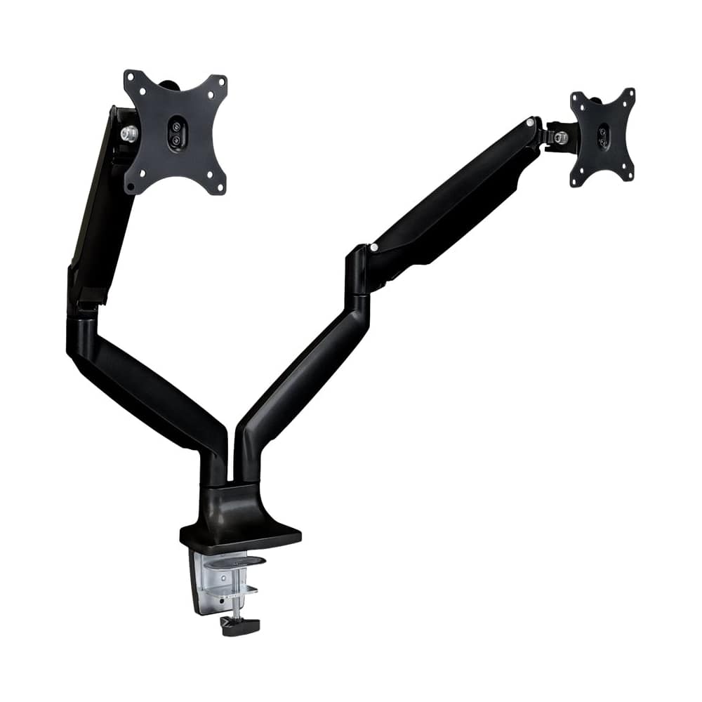 Mount-It! - Dual Monitor Desk Mount With Gas Spring Arms Up to 32" - Black - Left_Zoom