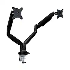 Left. Mount-It! - Dual Monitor Desk Mount With Gas Spring Arms Up to 32" - Black.