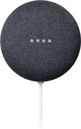 Front. Google - Nest Mini (2nd Generation) with Google Assistant - Charcoal.