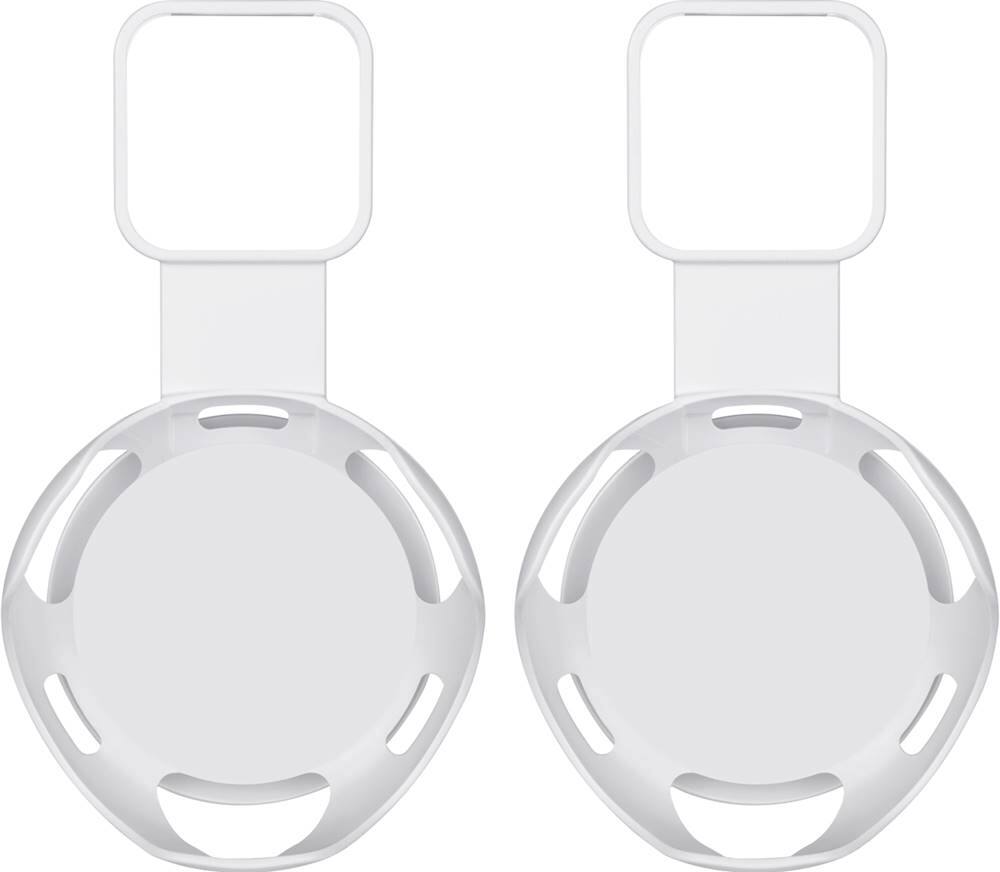 Front. Wasserstein - AC Outlet Mount for Amazon Echo Dot (3rd Gen) (2-Pack) - White.