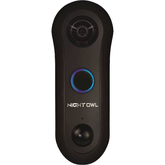 Night Owl Smart Wi Fi Video Doorbell Wired Black Wd2clm Best Buy