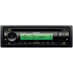Sony - In-Dash CD/DM Receiver - Built-in Bluetooth - Satellite Radio-ready with Detachable Faceplate - Black - Front_Zoom