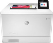 Front. HP - LaserJet Pro M454dw Wireless Color Laser Printer - White.