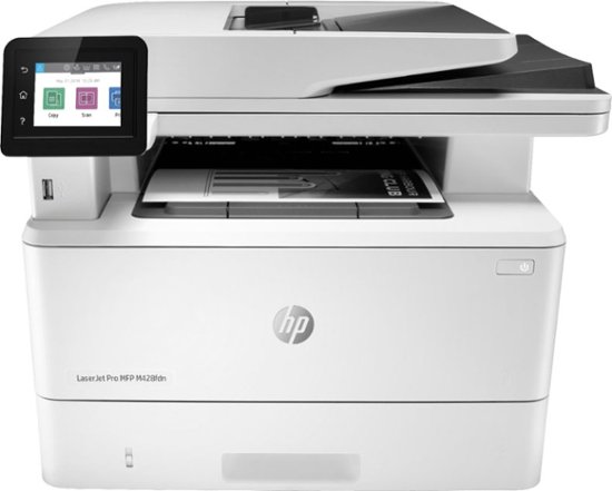 Front Zoom. HP - LaserJet Pro MFP M428fdn Black-and-White All-In-One Laser Printer - White.