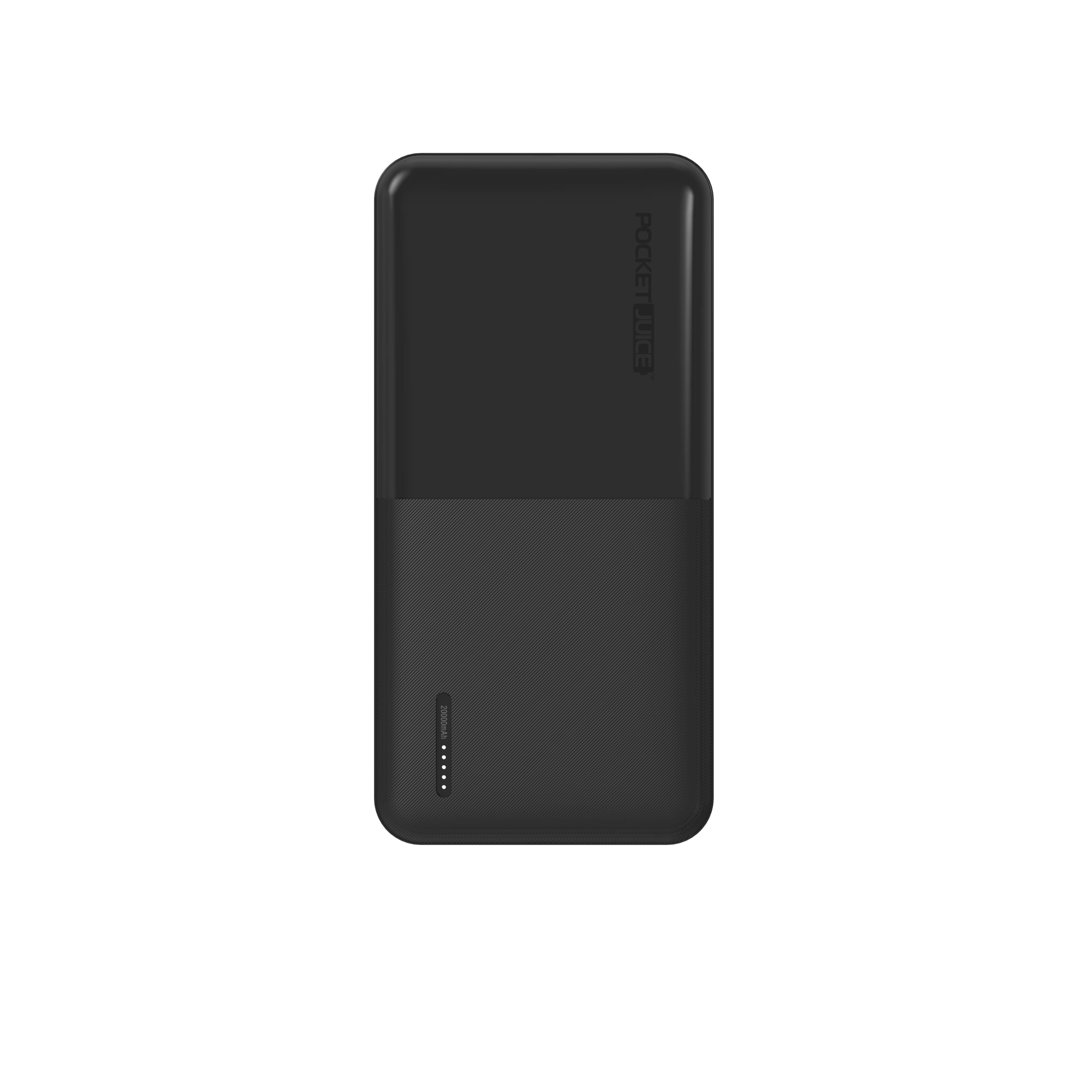 Pocket Juice - Slim Pro 20,000mAh, Portable Power Bank and Charger with Dual USB Ports - Black