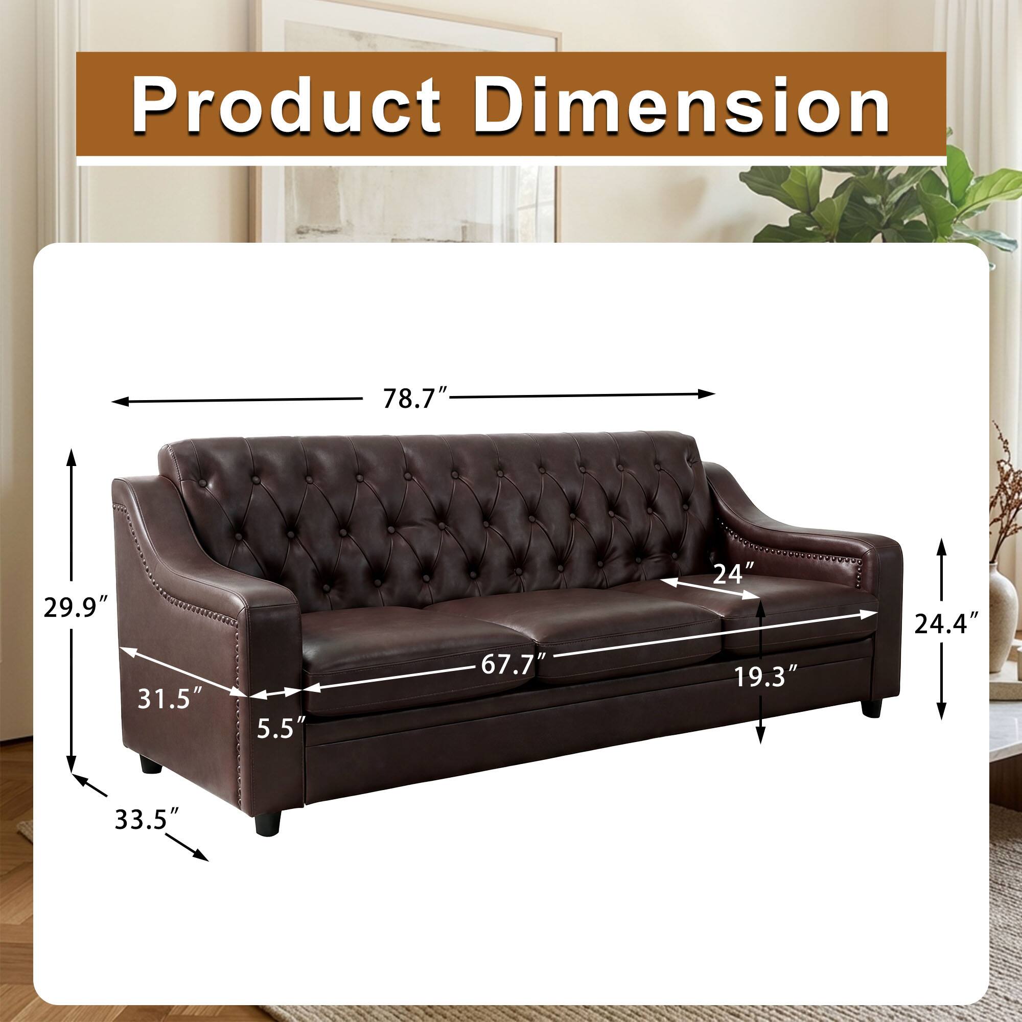 Product Dimension: 78.7" x 29.9" x 31.5" x 5.5" x 67.7" x 24" x 19.3" x 24.4" x 33.5"