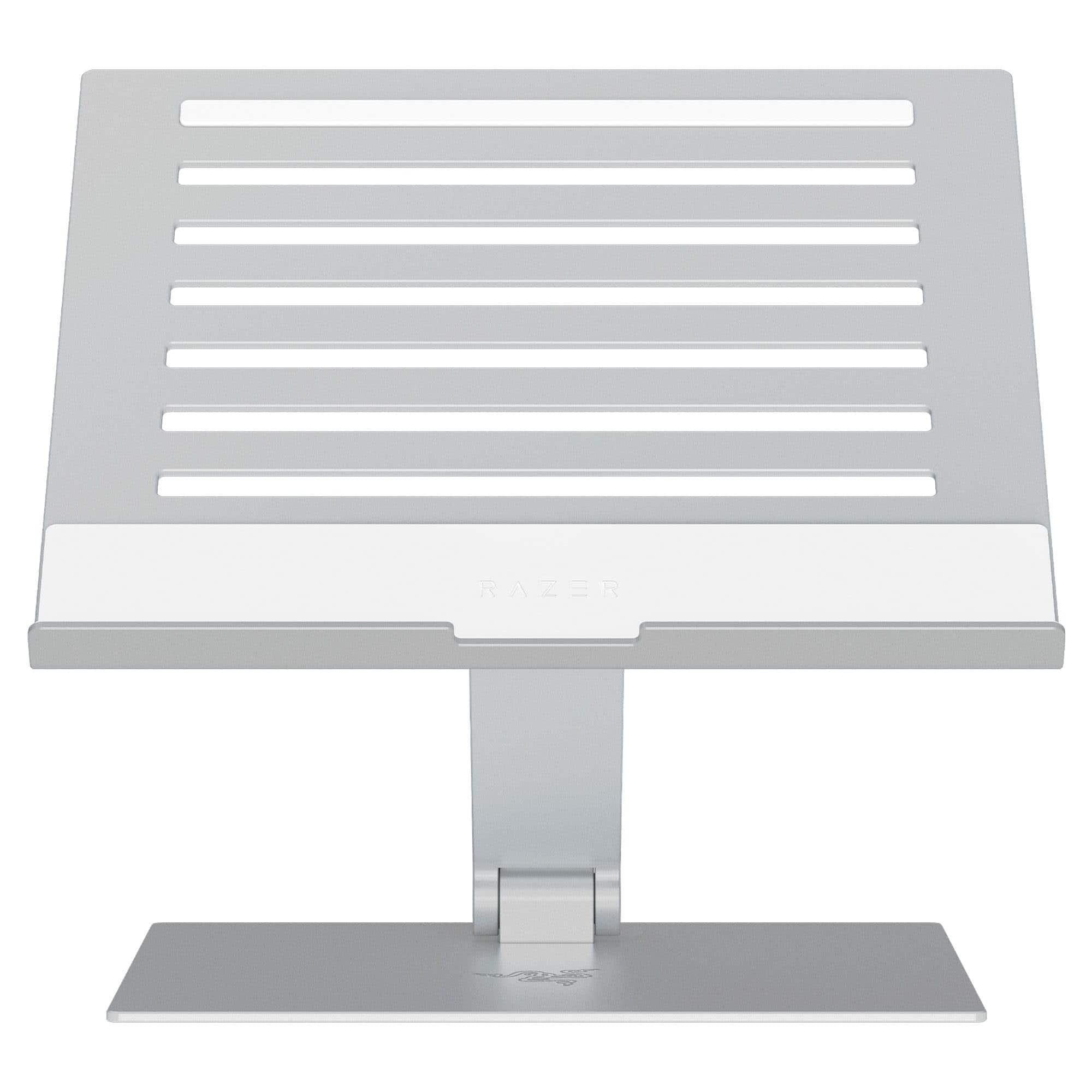 HongFei - Adjustable Laptop Stand: Supports Phones, Tablets, Laptops, Macbooks up to 18" - Adjust Height and Tilt - Aluminum - Mercury