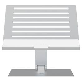 HongFei - Adjustable Laptop Stand: Supports Phones, Tablets, Laptops, Macbooks up to 18" - Adjust Height and Tilt - Aluminum - Mercury