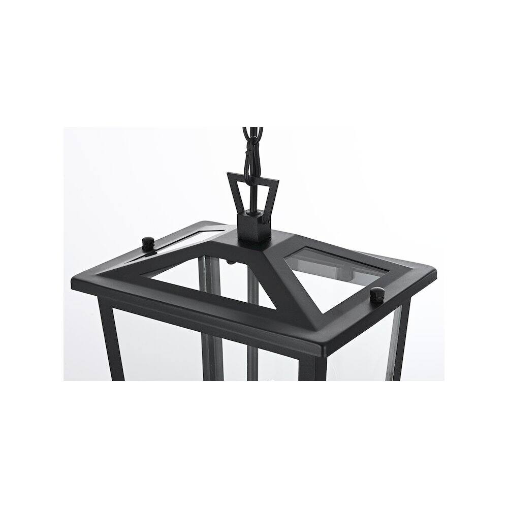 Alt View 4. Elegant Lighting - Berks 7 inch Outdoor Pendant in Black - Black.