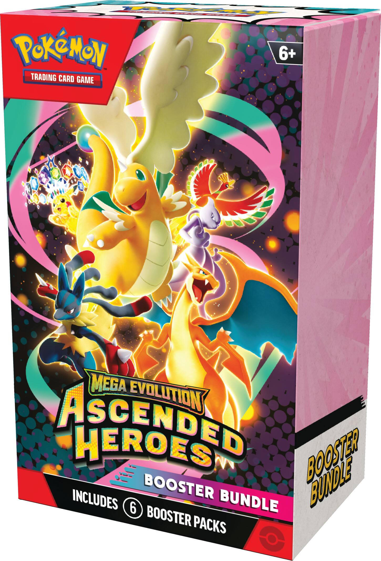 Pokémon Trading Card Game  
6+  
Mega Evolution Ascended Heroes  
Booster Bundle  
Includes 6 Booster Packs