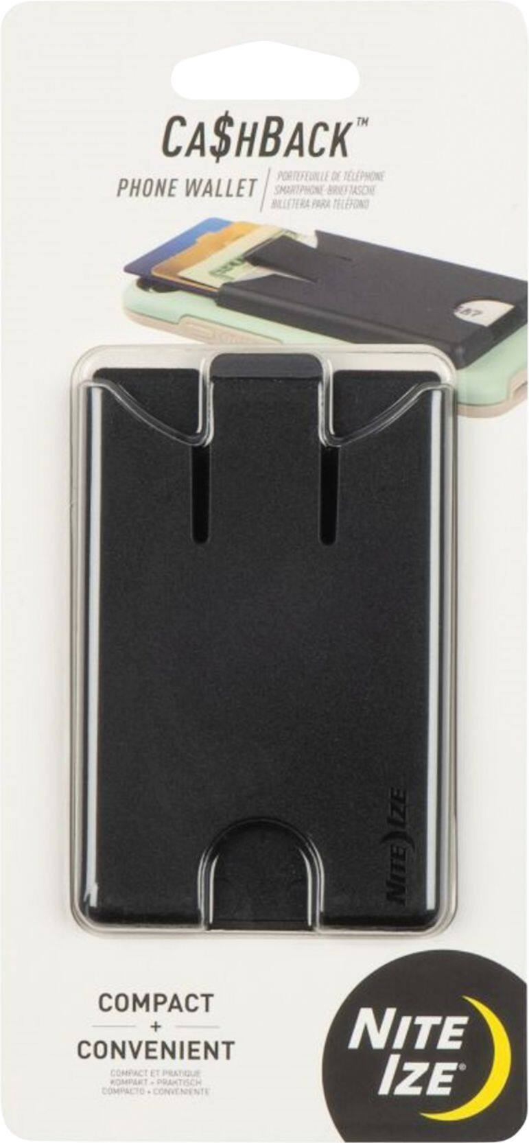 Front. Nite Ize - CashBack Phone Wallet - Black.