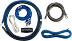 KICKER - C-Series 4AWG 2-Channel Amplifier Power Kit - Gray/Blue