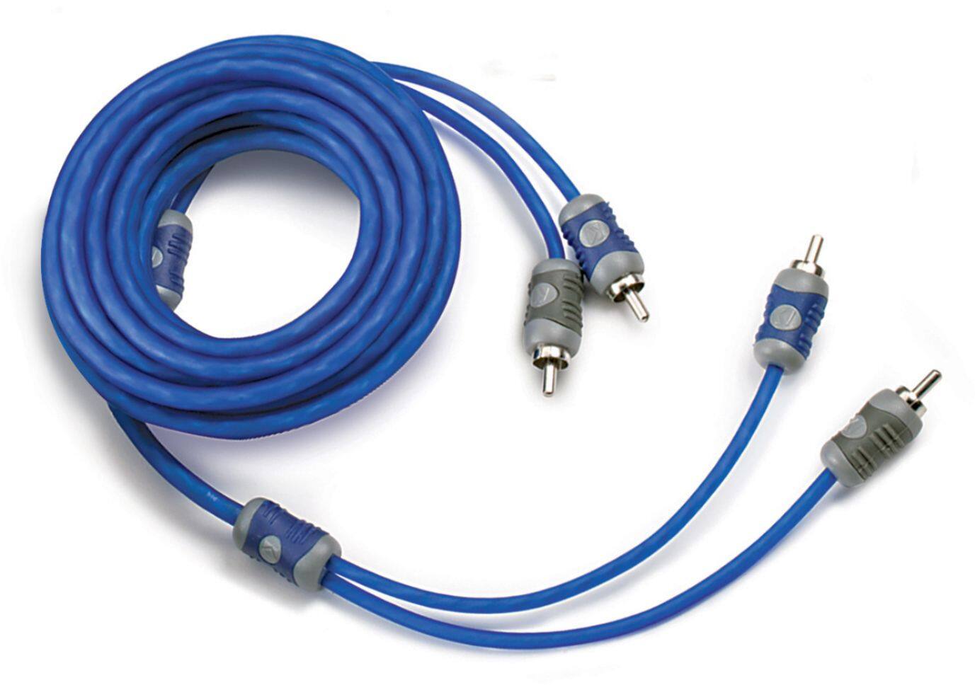 KICKER - K-Series Interconnects 10' Audio RCA Cable - Blue