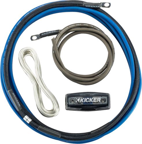 KICKER - P-Series 8AWG 2-Channel Amplifier Power Kit - Dark Gray/Blue was $89.99 now $67.49 (25.0% off)