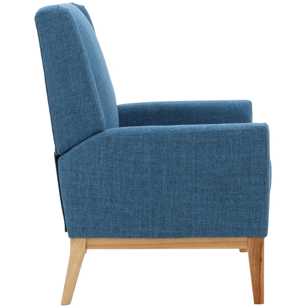 Left View: Noble House - Farwell Fabric Accent Chair - Muted Blue