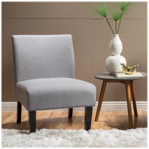 Angle View: Noble House - Weymouth Fabric Accent Chair - Light Gray