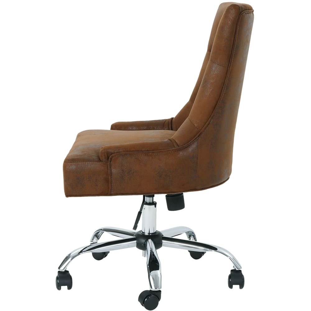 Angle View: Noble House - Cologne Microfiber Desk Chair - Brown