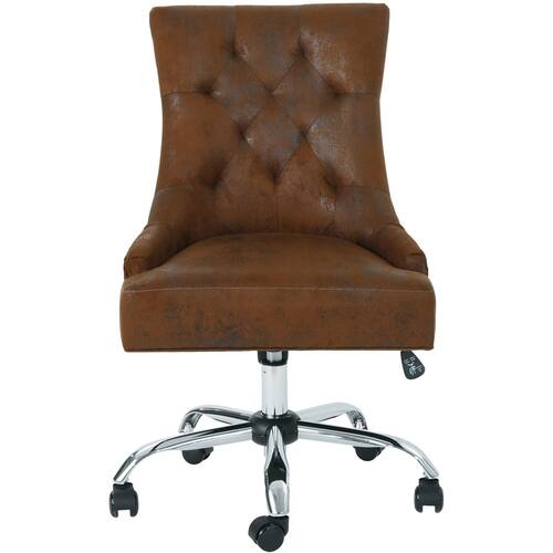 Noble House - Cologne Microfiber Desk Chair - Brown