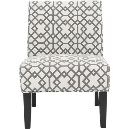 Noble House - Weymouth Fabric Accent Chair - Gray Geometric