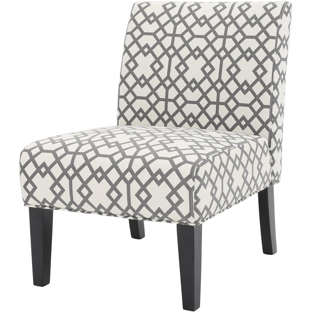 Best Buy: Noble House Weymouth Fabric Accent Chair Gray Geometric 299754