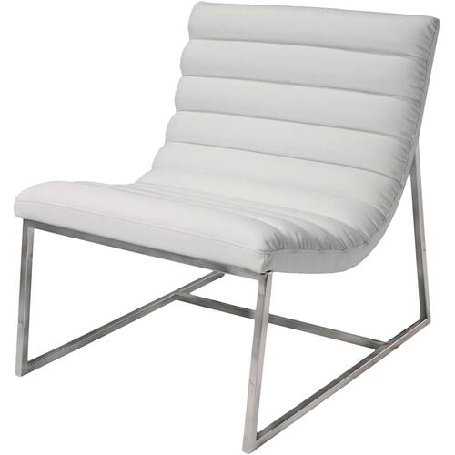 Noble House - Seaville Leather Accent Chair - White